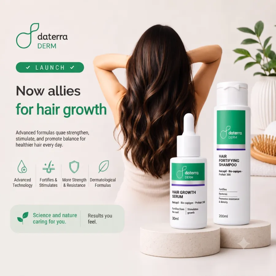 Daterra Derm — novos aliados para o crescimento capilar